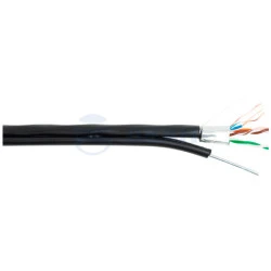 Кабель «витая пара» FTP 5E Eletec 4x2xAWG24наруж,трос.,медь(06-523)  (ЭЛЕТЭК)