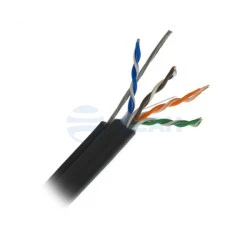 Кабель «витая пара» UTP 5E Eletec 4x2xAWG24,наруж,трос(многоп)(06-526)  (ЭЛЕТЭК)
